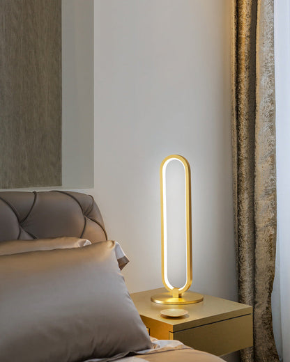 Oval Table Lamp - Brass Skin