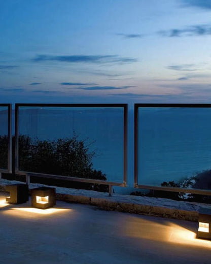 Black Obelisk Solar Lamp – Pillar Lighting for Garden and Patio