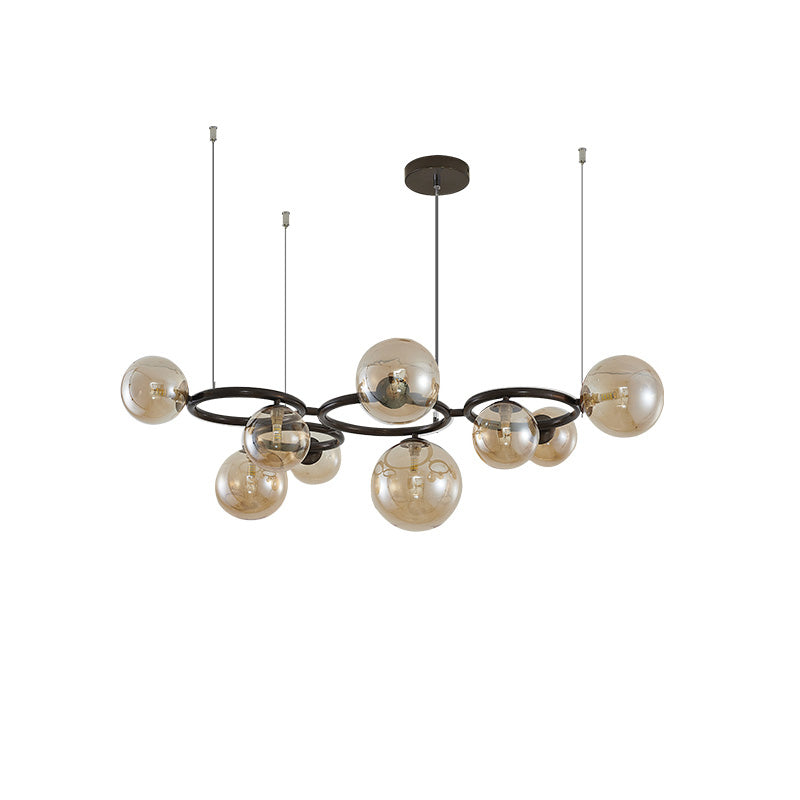 Lustre Boules de Verre Colorées
