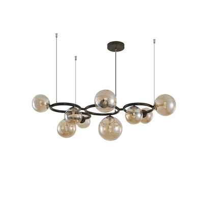 Lustre Boules de Verre Colorées