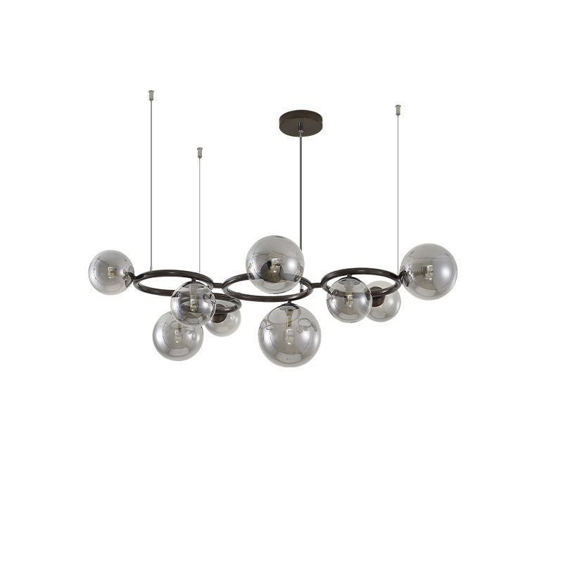 Lustre Boules de Verre Colorées