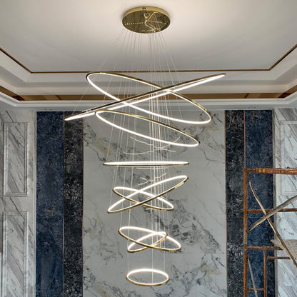Multi-Tier Ring Chandelier - Halo Tiered Circles