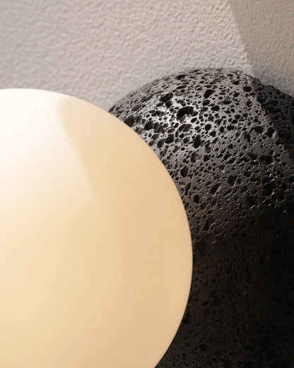 Spherical Glass and Concrete Wall Light