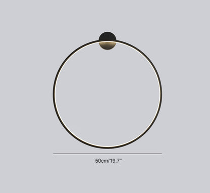 Large Black Circle Wall Light