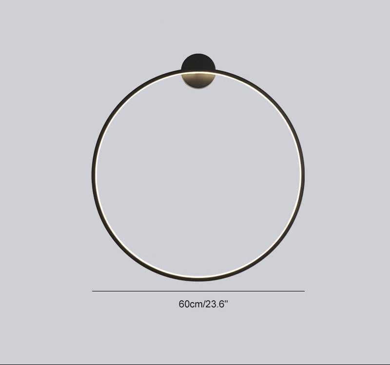 Large Black Circle Wall Light
