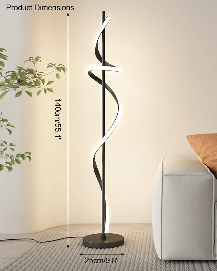 "Spiral Glow" LED floor lamp