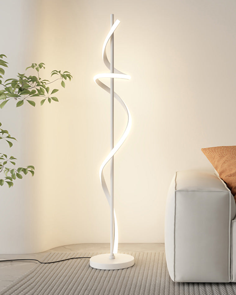 "Spiral Glow" LED floor lamp