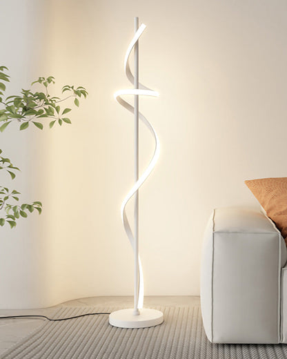 "Spiral Glow" LED floor lamp