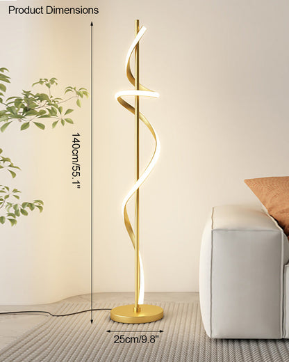 "Spiral Glow" LED floor lamp