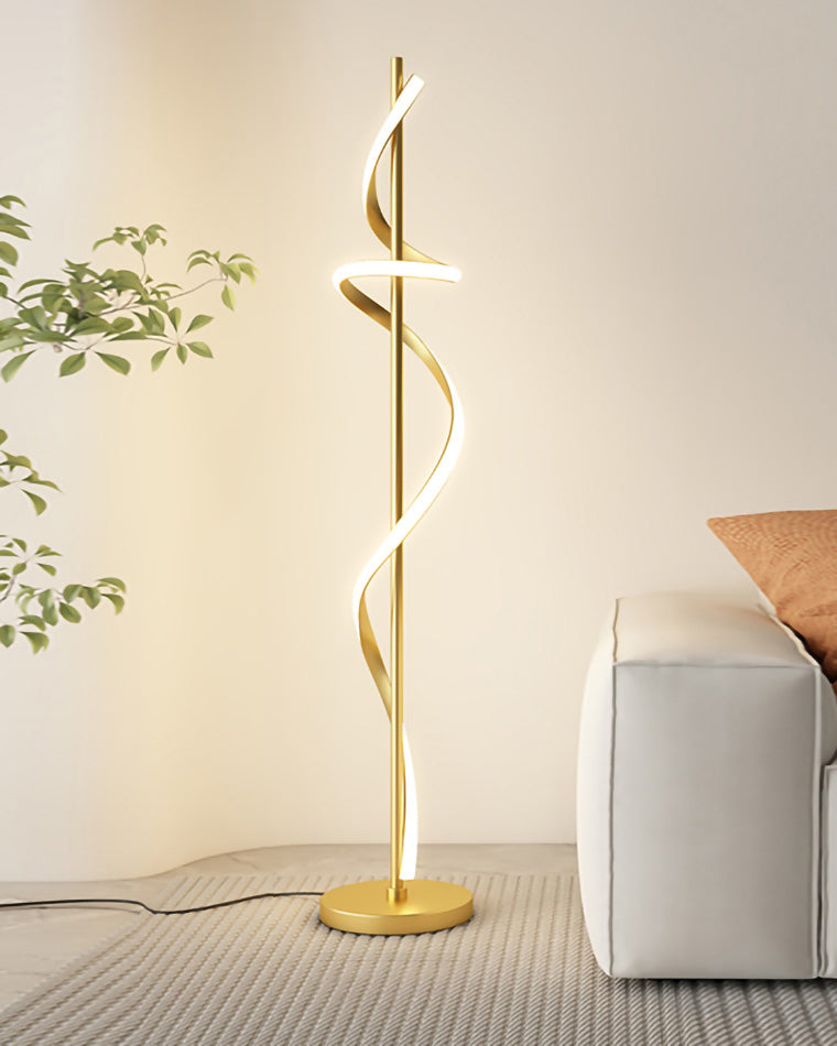 "Spiral Glow" LED floor lamp