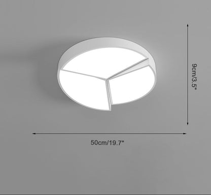 Modern Square or Wavy Ceiling Light in Frosted White