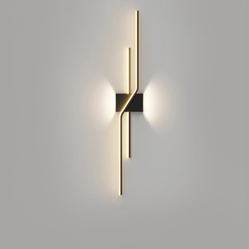 Sculptural Grid Strip Wall Light