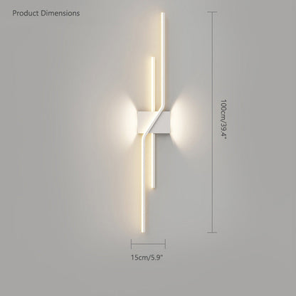 Sculptural Grid Strip Wall Light