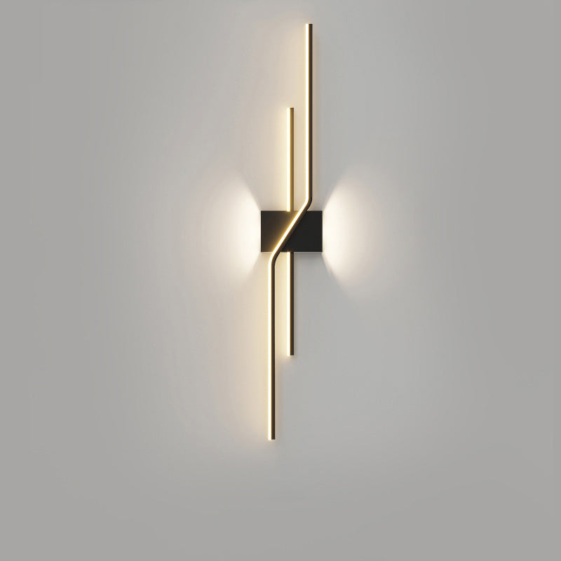 Sculptural Grid Strip Wall Light