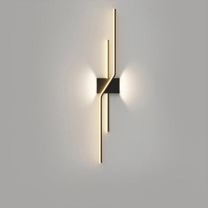 Sculptural Grid Strip Wall Light