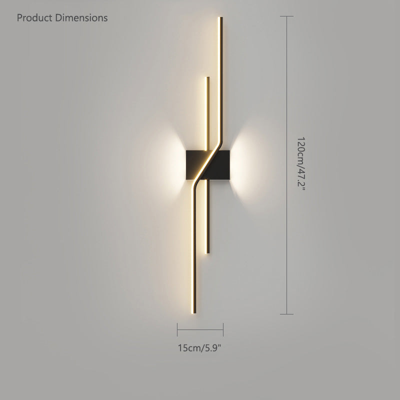 Sculptural Grid Strip Wall Light