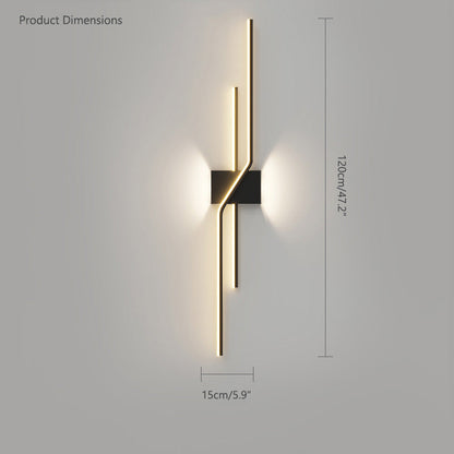 Sculptural Grid Strip Wall Light