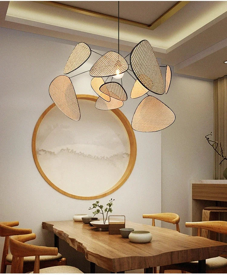 Lustre en bambou