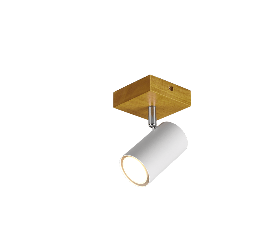 Applique Blanche et Bois LED