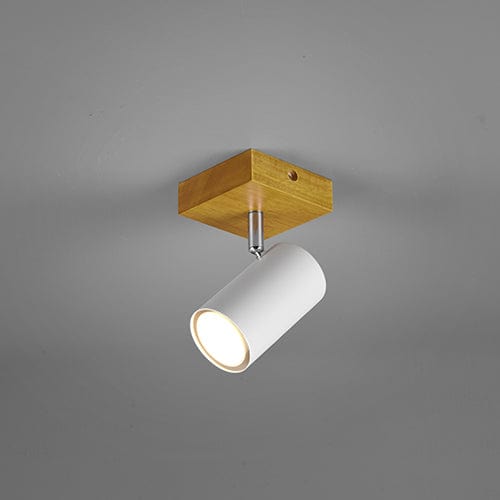 Applique Blanche et Bois LED