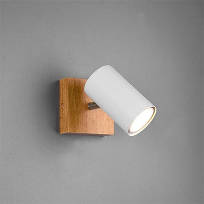Applique Blanche et Bois LED