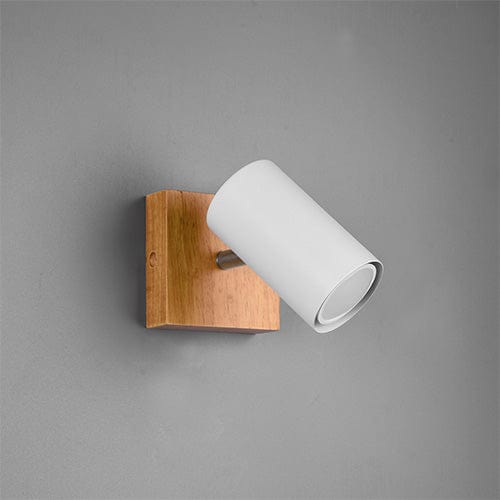 Applique Blanche et Bois LED