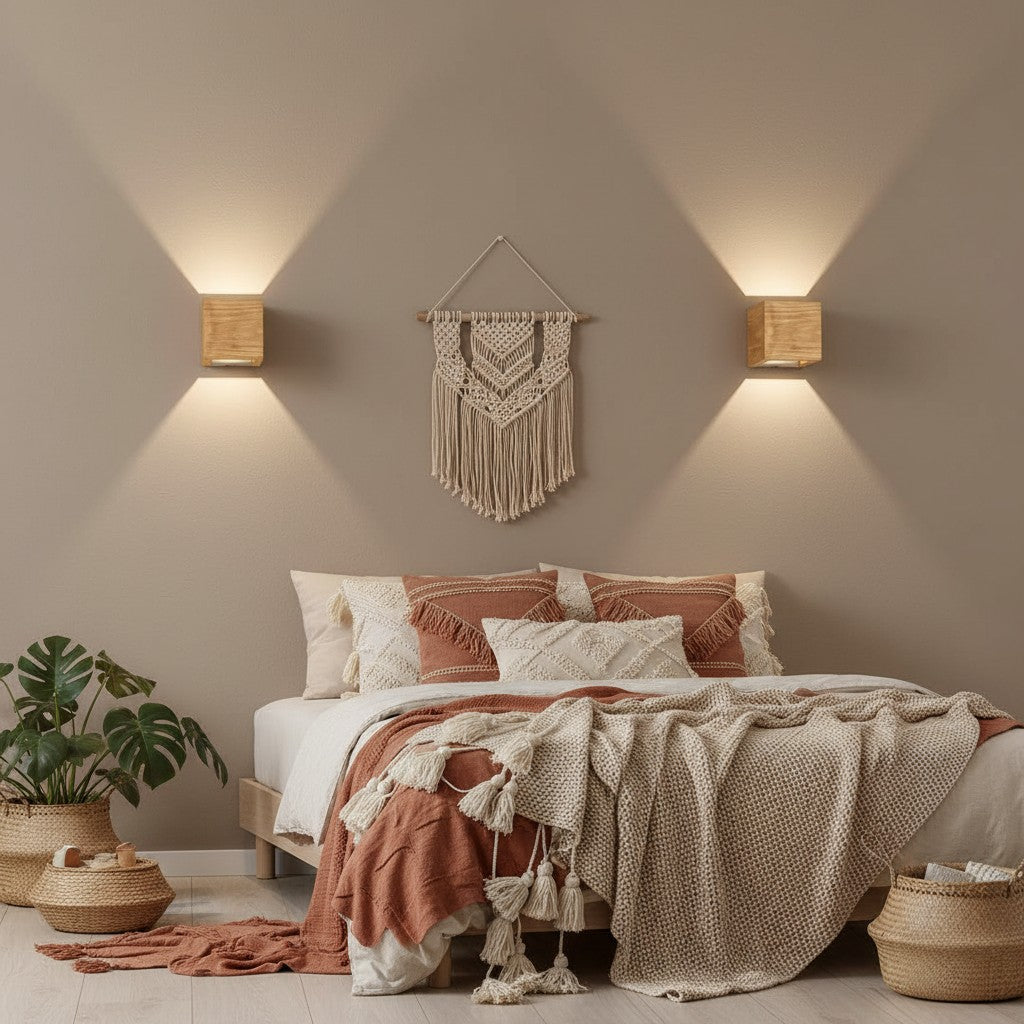 Applique Carrée en Bois
