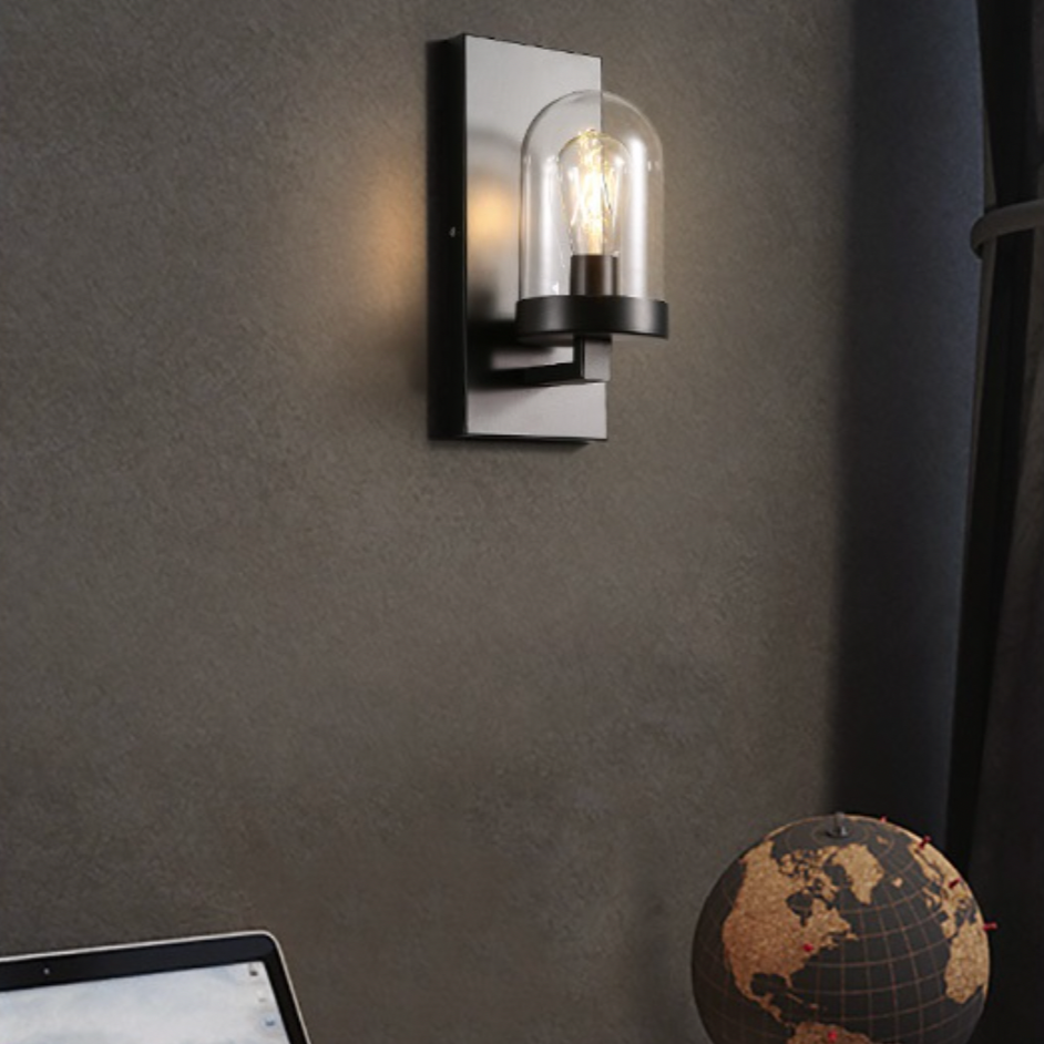 Applique Murale Extérieur En Verre Arrondi - Loft Élégant