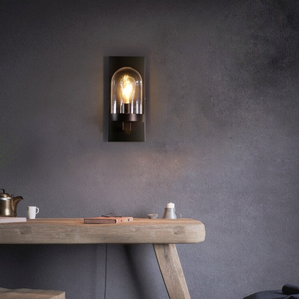 Applique Murale Extérieur En Verre Arrondi - Loft Élégant