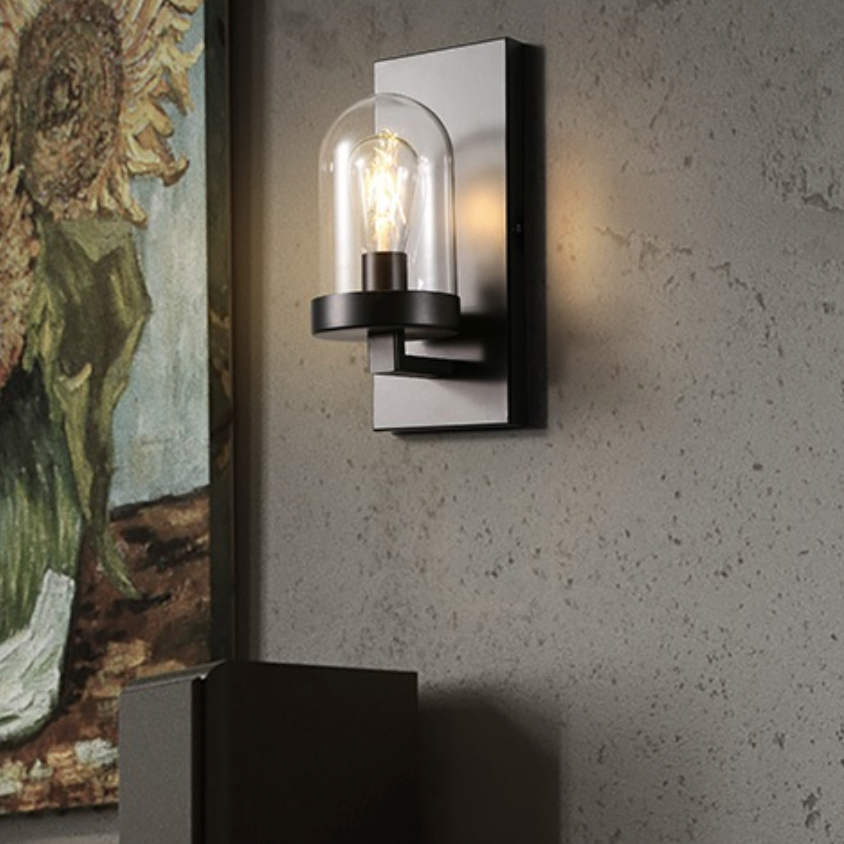 Applique Murale Extérieur En Verre Arrondi - Loft Élégant