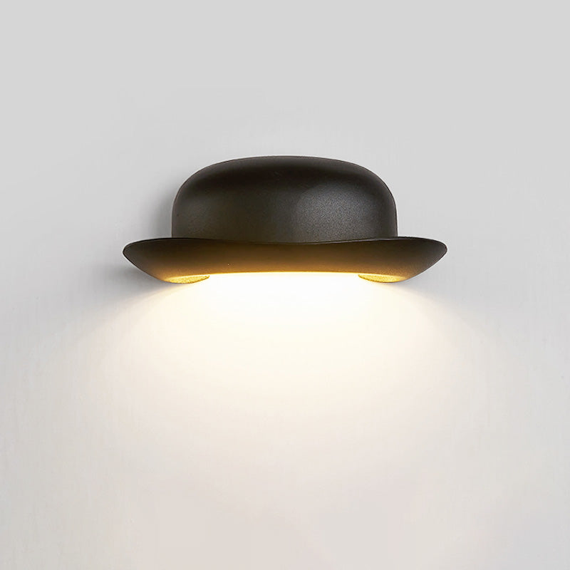 Applique Murale Extérieure Chapeau Noir – Éclairage Élégant et Contemporain