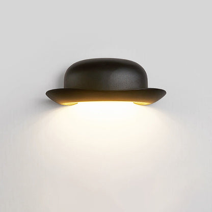 Applique Murale Extérieure Chapeau Noir – Éclairage Élégant et Contemporain