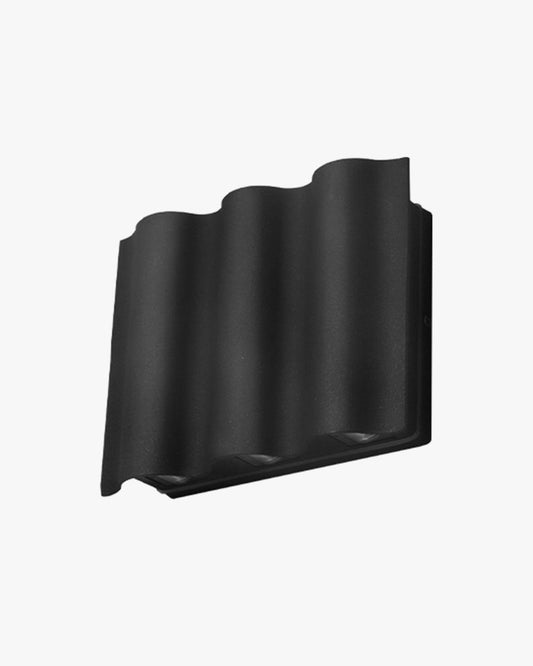 Applique Murale Extérieure Éclats Noirs – Éclairage Double Faisceau