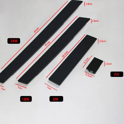 Applique Murale Extérieure LED - Aluminium Noir Design Moderne