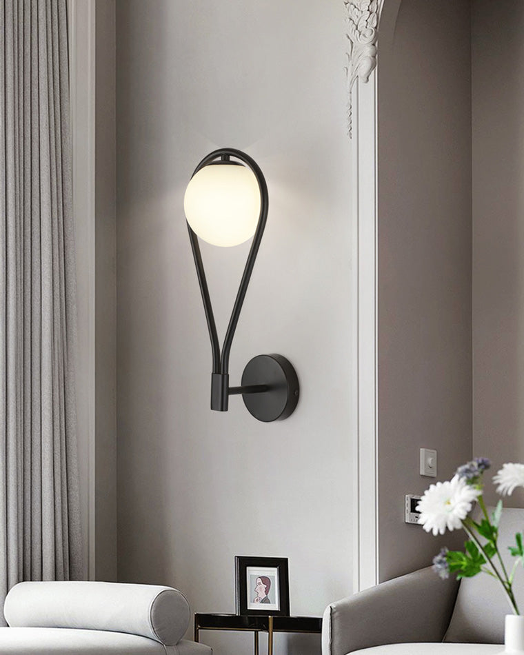 Applique Murale Globe en Verre Goutte d'Eau