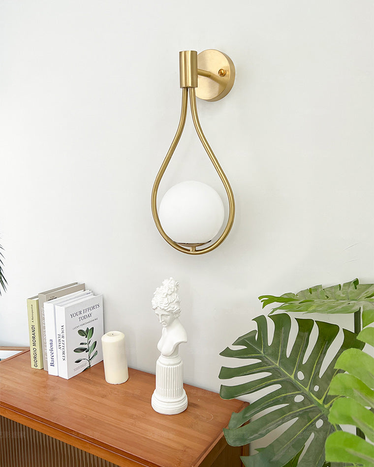 Applique Murale Globe en Verre Goutte d'Eau