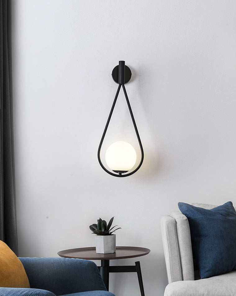 Applique Murale Globe en Verre Goutte d'Eau
