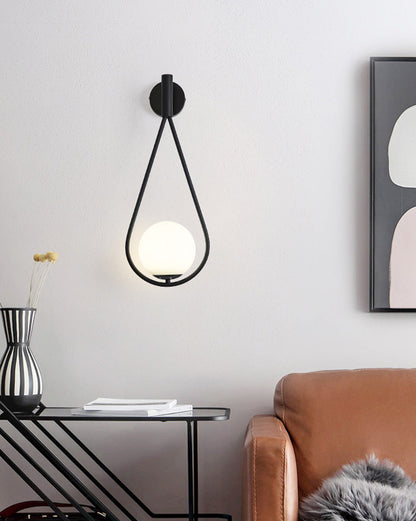 Applique Murale Globe en Verre Goutte d'Eau