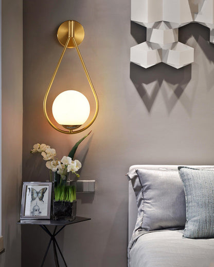 Applique Murale Globe en Verre Goutte d'Eau