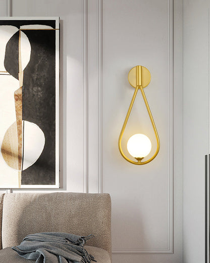 Applique Murale Globe en Verre Goutte d'Eau