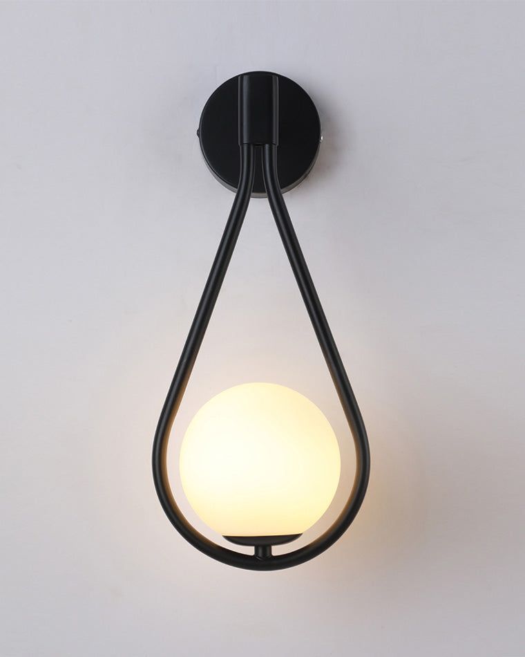 Applique Murale Globe en Verre Goutte d'Eau