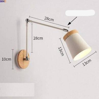 Applique Murale LED Articulée - Équilibre Moderne en Bois et Métal