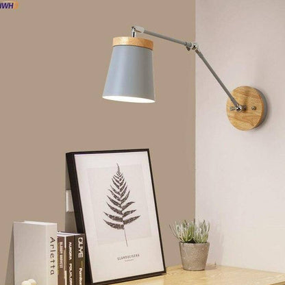 Applique Murale LED Articulée - Équilibre Moderne en Bois et Métal