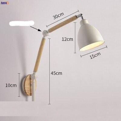 Applique Murale LED Articulée - Équilibre Moderne en Bois et Métal