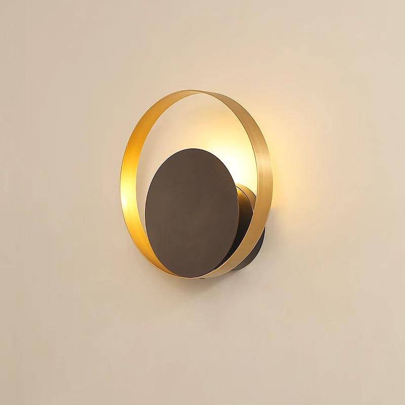 Applique Murale LED Design - Éclat Noir et Doré pour Salon, Chambre et Salle de Bain