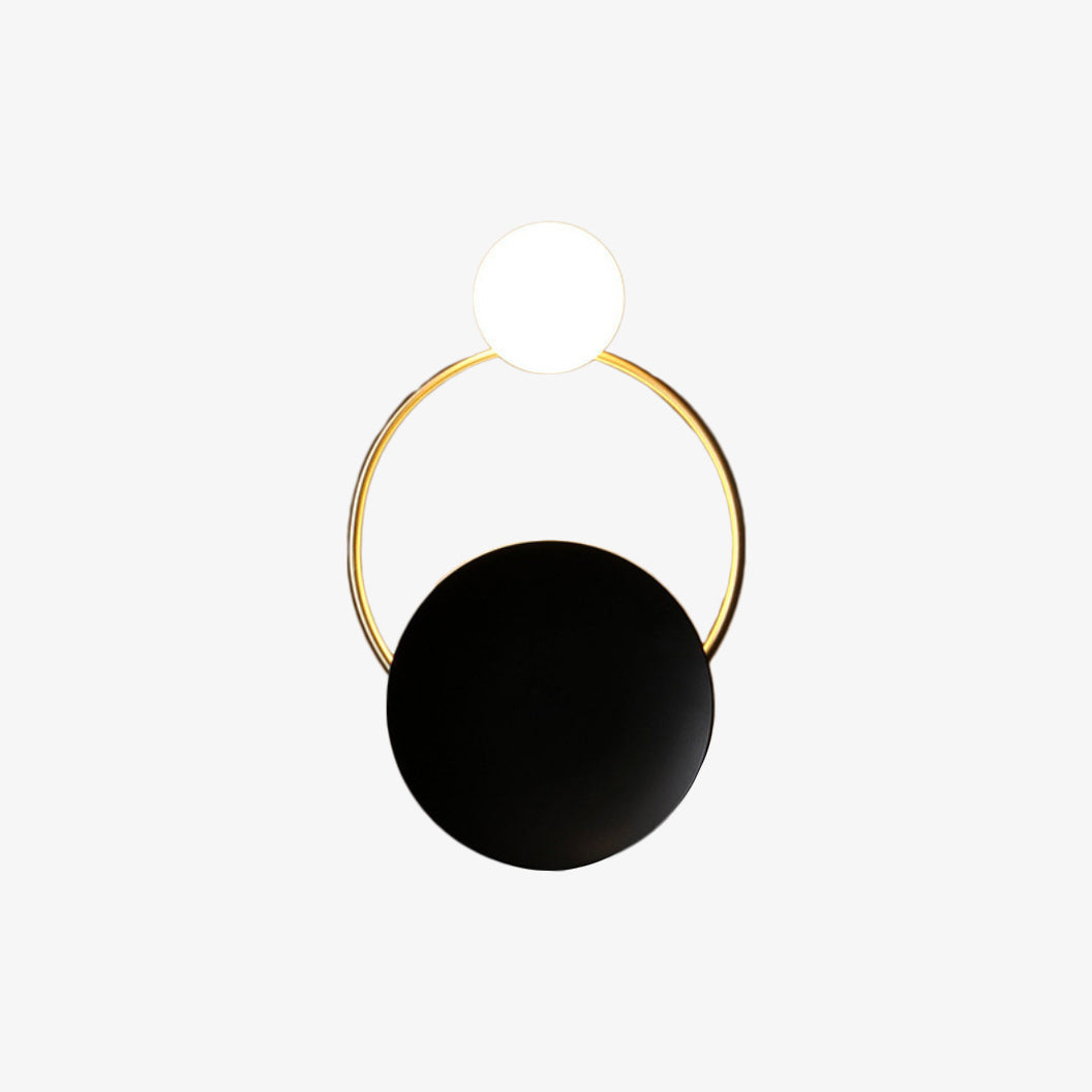 Applique Murale LED Élégance - Cercles Dorés et Noirs pour Salon et Chambre