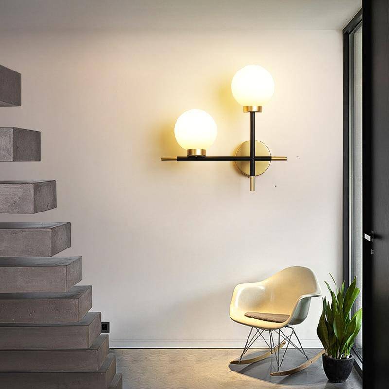 Applique Murale LED Élégance - Design Métal et Verre pour Chambre et Salon