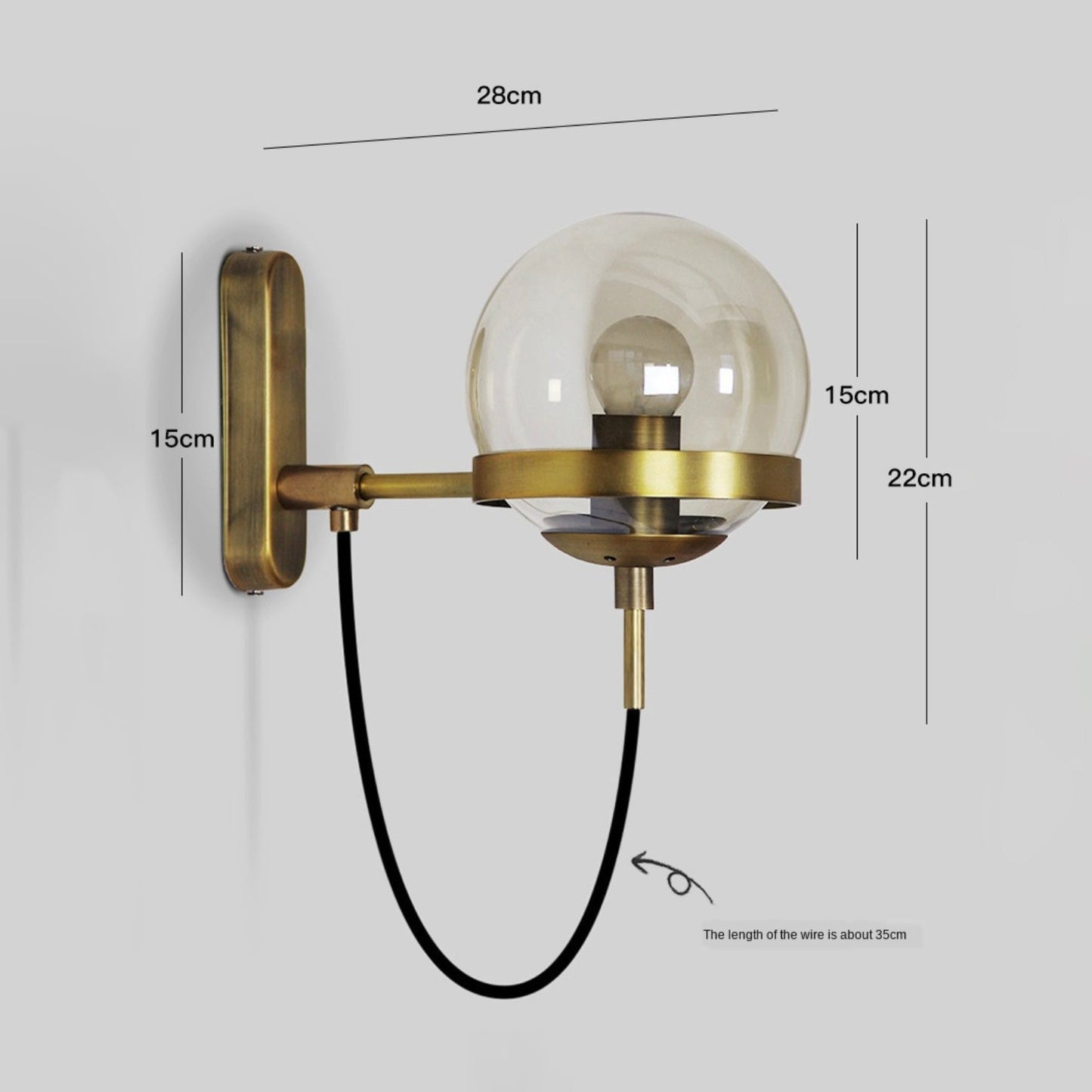 Applique Murale LED Élégance - Sphere Design Moderne pour Chambre et Salon
