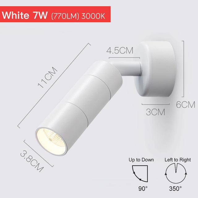 Applique Murale LED Orientable - Parsimony Design Moderne pour Salon et Chambre