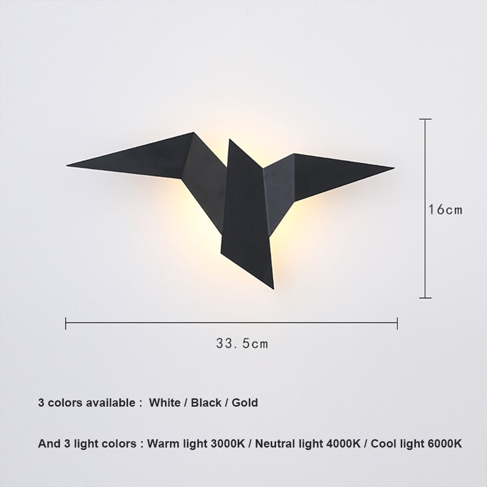 Applique Murale LED Origami - Naila Design Moderne pour Chambre et Salon